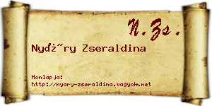 Nyáry Zseraldina névjegykártya